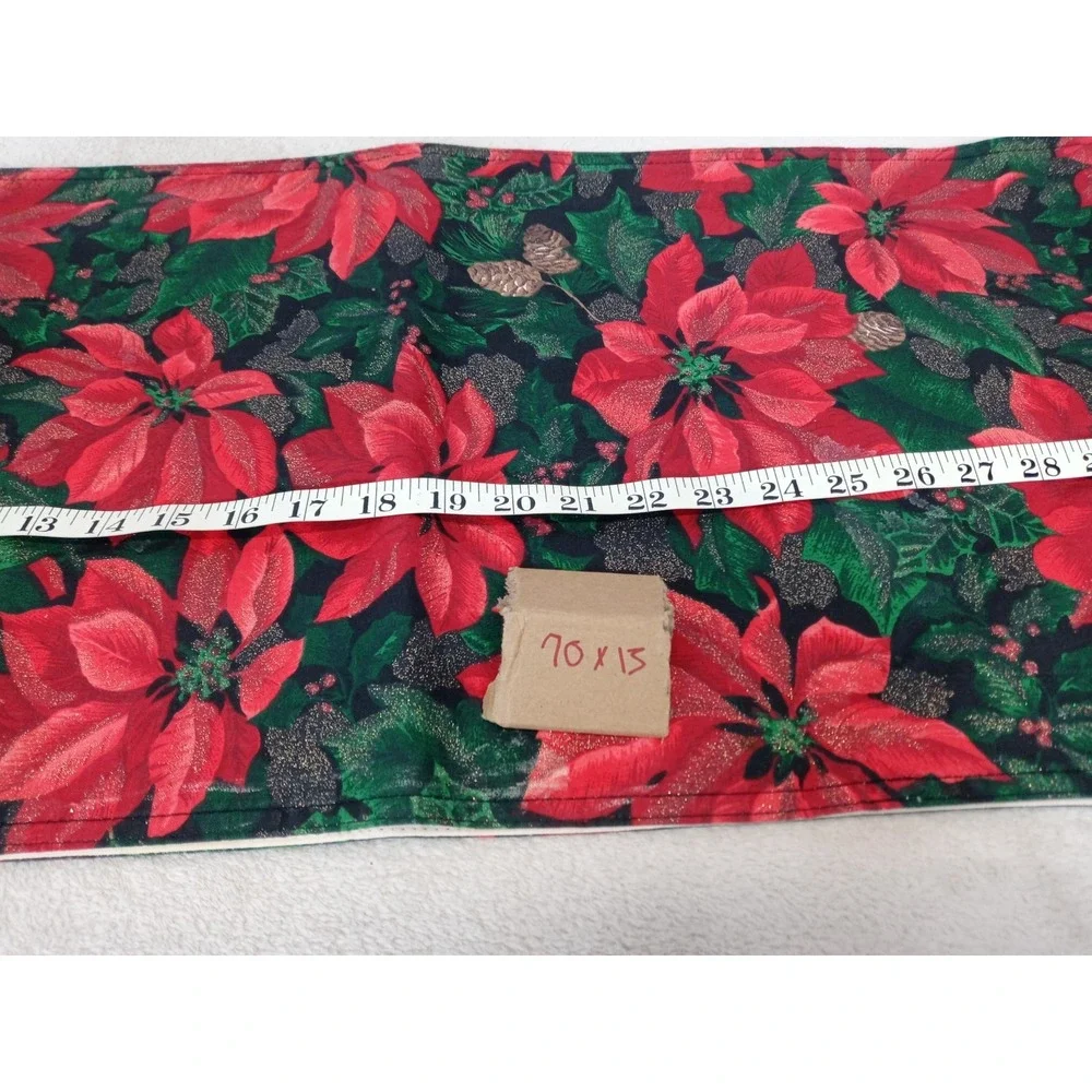 Christmas‎ Poinsettia Table Runner 70